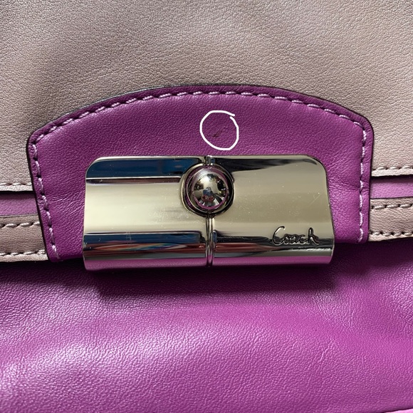 Early 2000s Lavender and Purple Coach Shoulder Bag. - Picture 3 of 10